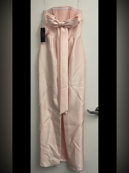 Strapless Satin Maxi Dress in Blush Pink - Picture 7 of 10